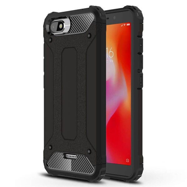 

Бронированный противоударный TPU+PC чехол Immortal для Xiaomi Redmi 6A Черный