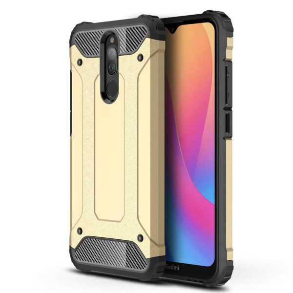 

Бронированный противоударный TPU+PC чехол Immortal для Xiaomi Redmi 8 Золотой