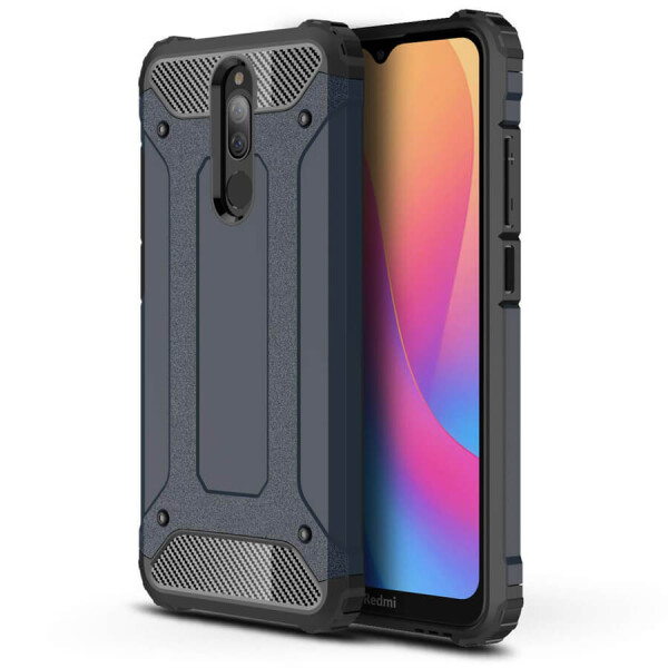 

Бронированный противоударный TPU+PC чехол Immortal для Xiaomi Redmi 8 Серый / Metal slate