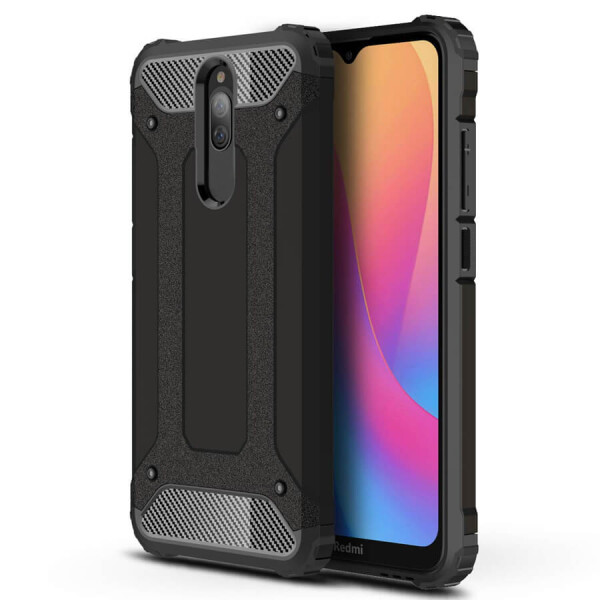 

Бронированный противоударный TPU+PC чехол Immortal для Xiaomi Redmi 8a Черный