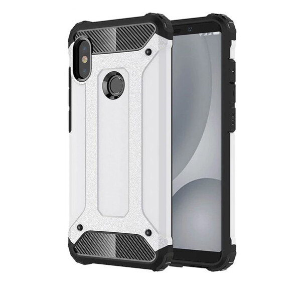 

Бронированный противоударный TPU+PC чехол Immortal для Xiaomi Redmi Note 5 Pro / Note 5 (DC) Серебряный