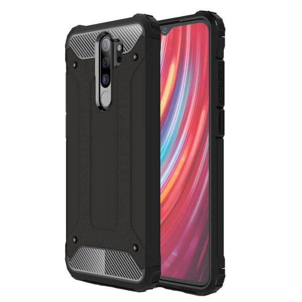 

Бронированный противоударный TPU+PC чехол Immortal для Xiaomi Redmi Note 8 Pro Черный