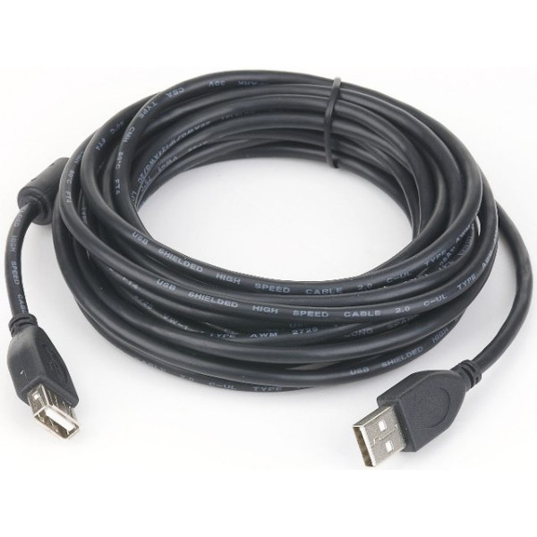 

Удлинитель Cablexpert USB2.0, A-папа/А-мама, 4,5 м, феррит (CCF-USB2-AMAF-15)