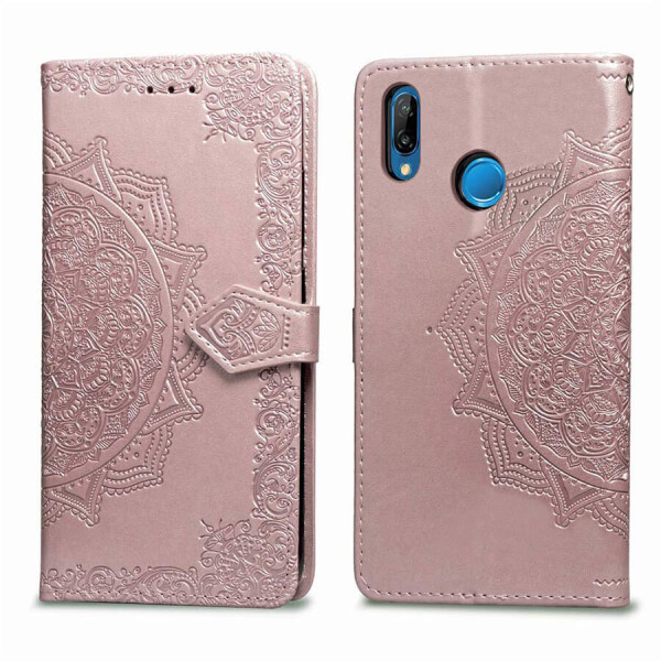 

Кожаный чехол (книжка) Art Case с визитницей для Huawei P Smart+ (nova 3i) Розовый