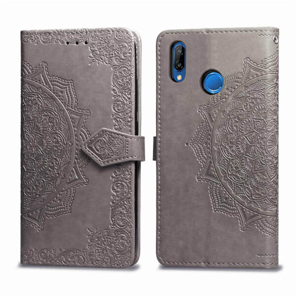 

Кожаный чехол (книжка) Art Case с визитницей для Huawei P Smart+ (nova 3i) Серый