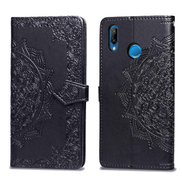 

Кожаный чехол (книжка) Art Case с визитницей для Huawei P Smart+ (nova 3i) Черный