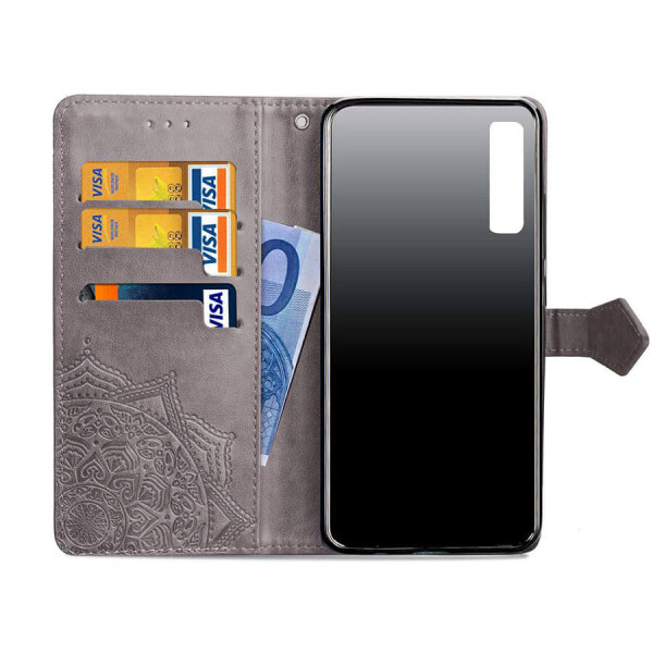 

Кожаный чехол (книжка) Art Case с визитницей для Samsung A750 Galaxy A7 (2018) Серый