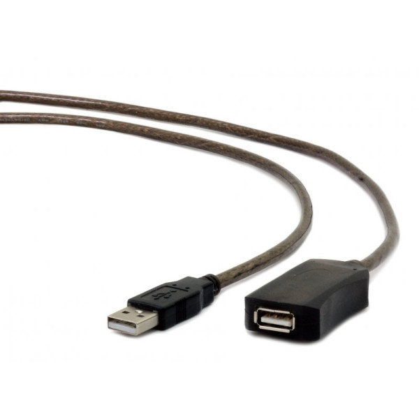 

Удлинитель Cablexpert USB2.0, активный, 5 м, черный (UAE-01-5M)