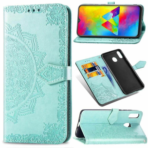 

Кожаный чехол (книжка) Art Case с визитницей для Samsung Galaxy A20 / A30 Бирюзовый