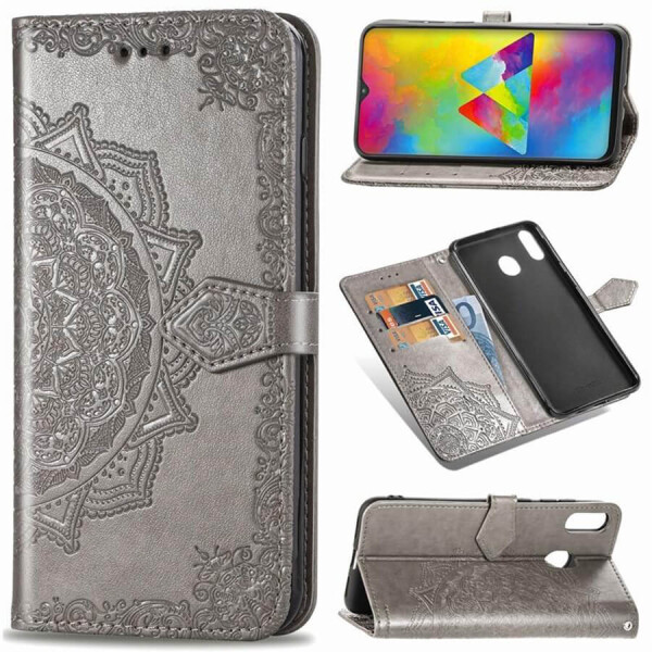 

Кожаный чехол (книжка) Art Case с визитницей для Samsung Galaxy A20 / A30 Серый