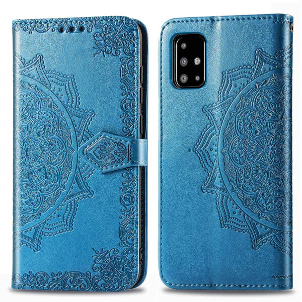 

Кожаный чехол (книжка) Art Case с визитницей для Samsung Galaxy A51 Синий