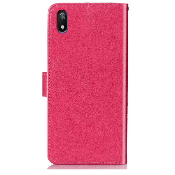 

Кожаный чехол (книжка) Four-leaf Clover с визитницей для Xiaomi Redmi 7A Серый
