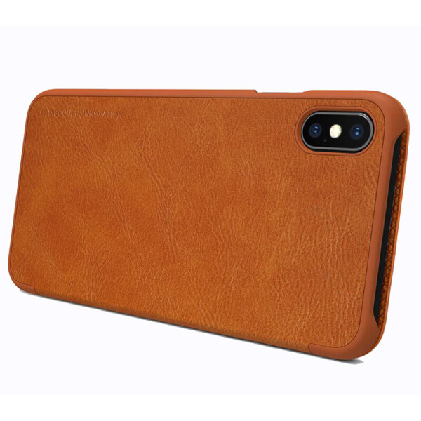 

Кожаный чехол (книжка) Nillkin Qin Series для Apple iPhone XS Max (6.5") Красный