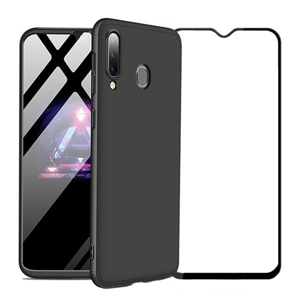 

Накладка 360 градусов +стекло со скидкой 30% для Samsung Galaxy A30 Чёрный/Серебряный