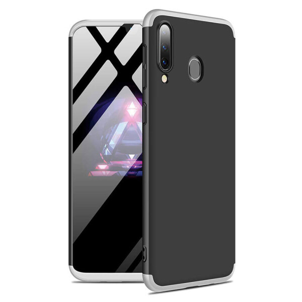 

Пластиковая накладка GKK LikGus 360 градусов для Samsung Galaxy A20 / A30 Черный / Серебряный