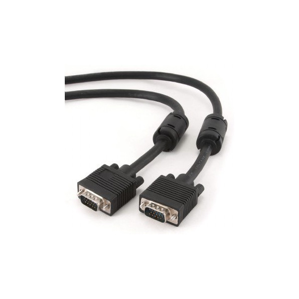 

Кабель Cablexpert premium VGA,VGA3+9C HD15M, двойное экранирование, с 2-мя феритами, 10м, черный цвет (CC-PPVGA-10M-B)