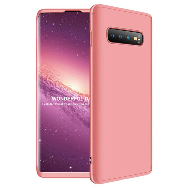 

Пластиковая накладка GKK LikGus 360 градусов для Samsung Galaxy S10+ Розовый / Rose Gold