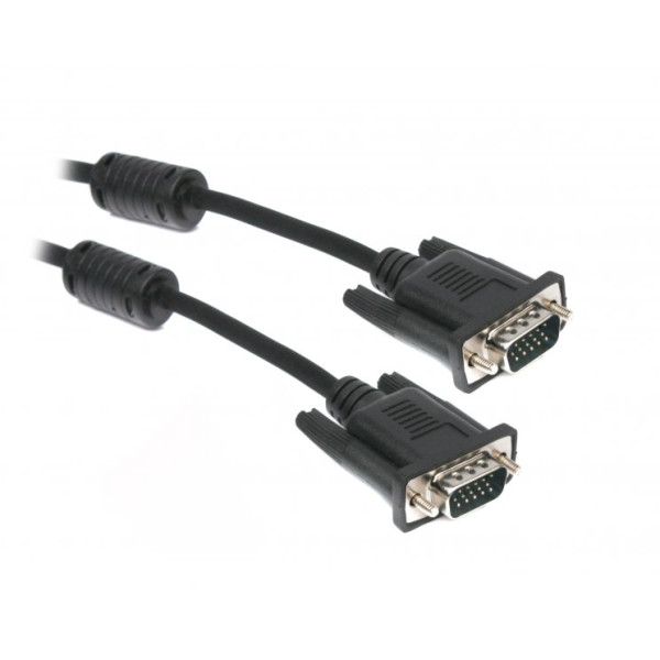 

Кабель Maxxter VGA, 3+9C HD15M/HD15M, двойное экраниров, 2 феррита, 1.8м (V-PVGA-6)