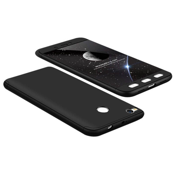 

Пластиковая накладка GKK LikGus 360 градусов для Xiaomi Redmi 4X Черный / Золотой