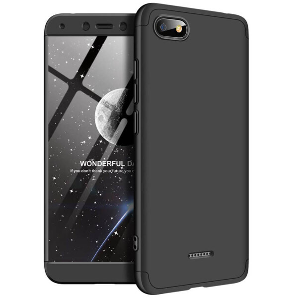 

Пластиковая накладка GKK LikGus 360 градусов для Xiaomi Redmi 6A Черный / Золотой