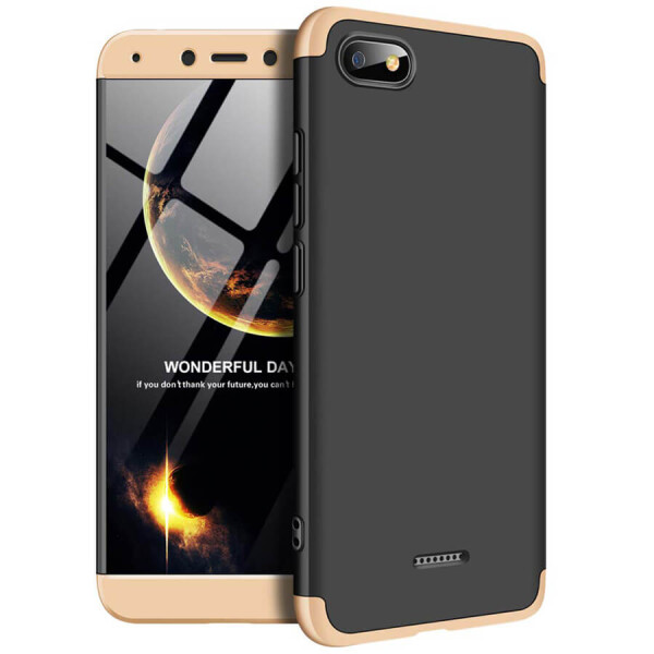 

Пластиковая накладка GKK LikGus 360 градусов для Xiaomi Redmi 6A Черный / Красный