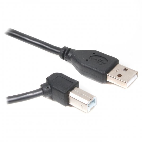 Акція на Кабель Cablexpert USB2.0 A-папа/B-папа, угловой, 1.8 м, премиум (CCP-USB2-AMBM90-6) від Allo UA