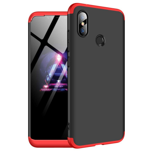 

Пластиковая накладка GKK LikGus 360 градусов для Xiaomi Redmi Note 6 Pro Черный / Красный