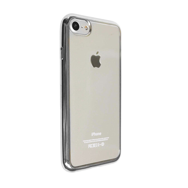 

Прозрачный силиконовый чехол для Apple iPhone 7 / 8 (4.7") с глянцевой окантовкой Серый