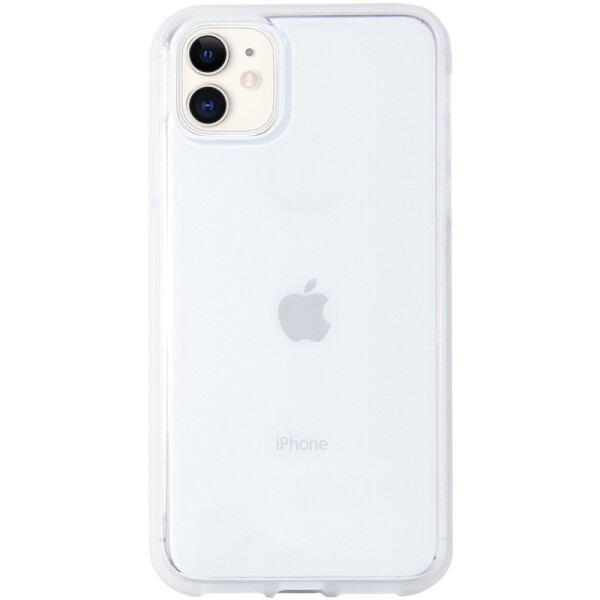 

Прозрачный силиконовый чехол с матовой окантовкой для Apple iPhone 11 (6.1") Серый