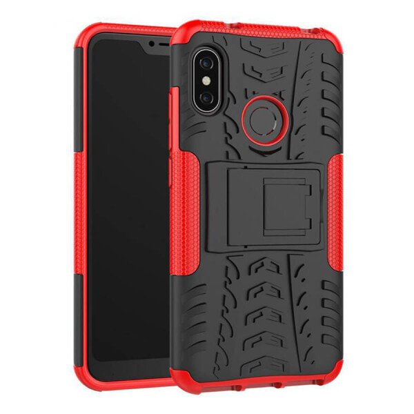 

Противоударный двухслойный чехол Shield для Xiaomi Redmi Note 7 / Note 7 Pro / Note 7s с подставкой Красный