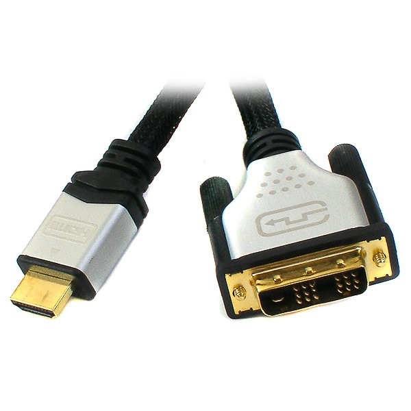 

Кабель Viewcon HDMI-DVI (18+1) 3м., M/M, алюм.кожух (VD103-3M)