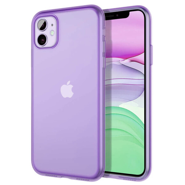 

Силиконовый матовый полупрозрачный чехол для Apple iPhone 11 (6.1") Черный / Black