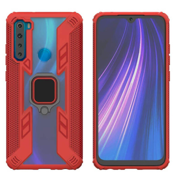 

Ударопрочный чехол Combo Ring for Magnet для Xiaomi Redmi Note 8 Красный