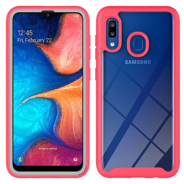 

Ударопрочный чехол Full-body Bumper Case для Samsung Galaxy A20 / A30 Розовый