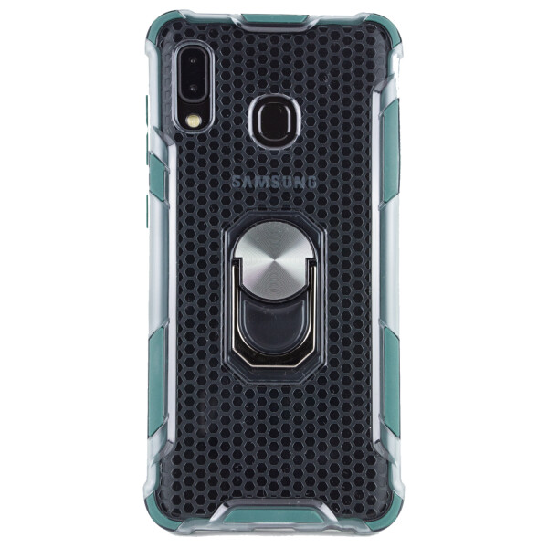 

Ударопрочный чехол Honeycomb Ring для Samsung Galaxy A20 / A30 Темно-зеленый