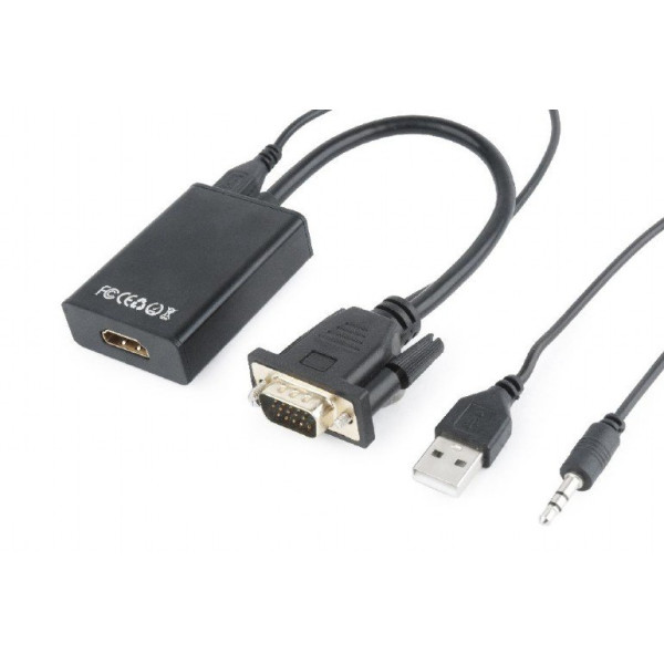 

Адаптер-преобразователь Cablexpert VGA в HDMI со звуком (A-VGA-HDMI-01)