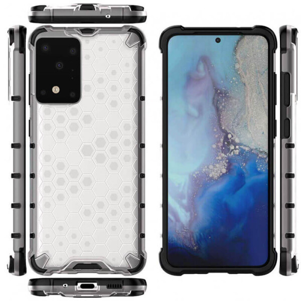 

Ударопрочный чехол Honeycomb для Samsung Galaxy S20 Ultra Прозрачный