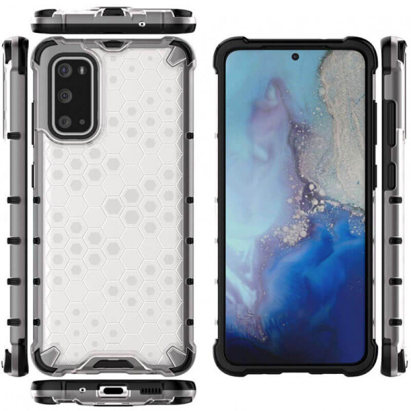 

Ударопрочный чехол Honeycomb для Samsung Galaxy S20 Прозрачный