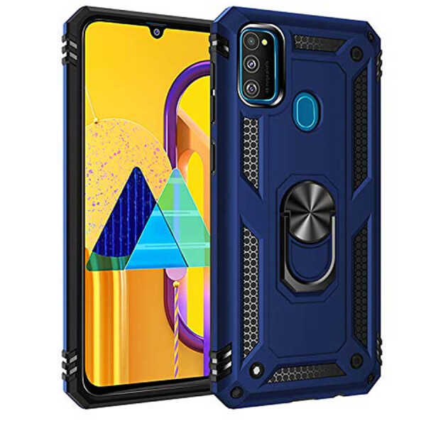 

Ударопрочный чехол Serge Ring магнитный держатель для Samsung Galaxy M30s Черный