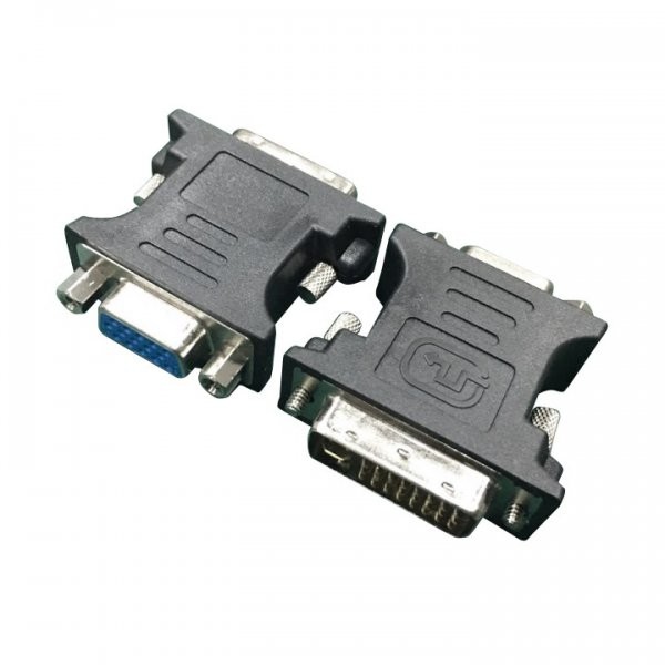 

Адаптер Cablexpert DVI (24+5 пин)/VGA, M/F HD (3 ряда) (A-DVI-VGA-BK)