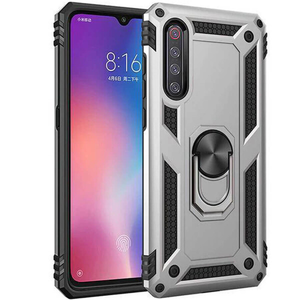 

Ударопрочный чехол Serge Ring магнитный держатель для Xiaomi Redmi Note 8 Серебряный