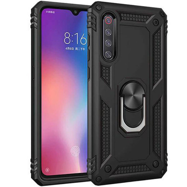 

Ударопрочный чехол Serge Ring магнитный держатель для Xiaomi Redmi Note 8 Черный