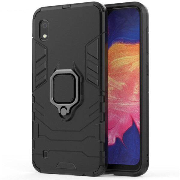 

Ударопрочный чехол Transformer Ring под магнитный держатель для Samsung Galaxy A10 (A105F) Черный / Soul Black
