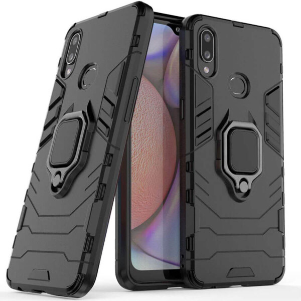 

Ударопрочный чехол Transformer Ring под магнитный держатель для Samsung Galaxy A10s Черный / Soul Black