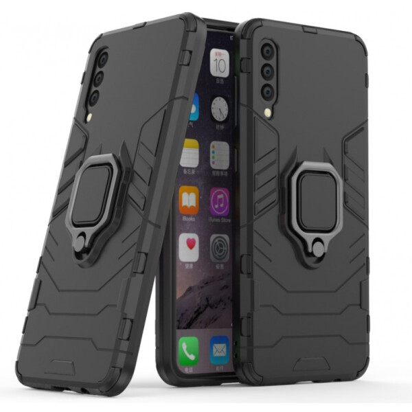 

Ударопрочный чехол Transformer Ring for Magnet для Samsung Galaxy A70 (A705F) Черный / Soul Black