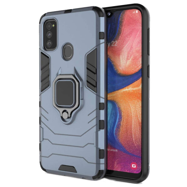 

Ударопрочный чехол Transformer Ring под магнитный держатель для Samsung Galaxy M30s Черный / Soul Black