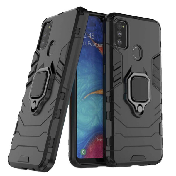 

Ударопрочный чехол Transformer Ring под магнитный держатель для Samsung Galaxy S10 Серый / Metal slate