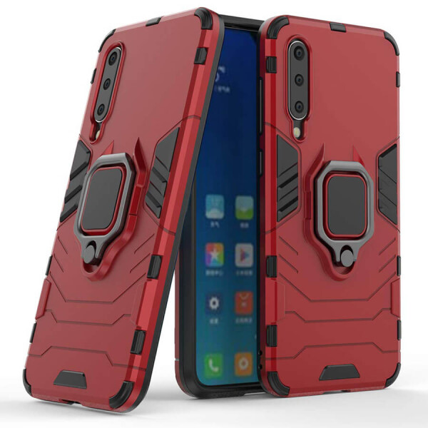 

Ударопрочный чехол Transformer Ring под магнитный держатель для Xiaomi Mi 9 Серый / Metal slate