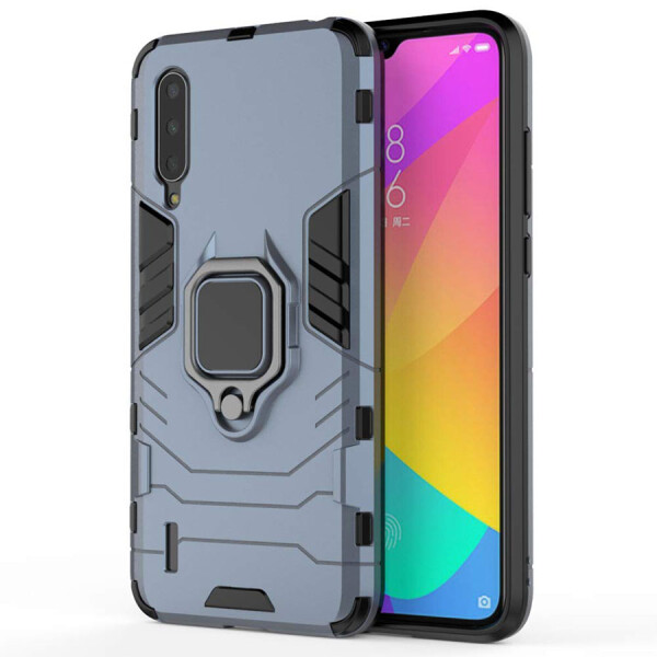 

Ударопрочный чехол Transformer Ring под магнитный держатель для Xiaomi Mi CC9 / Mi 9 Lite Черный / Soul Black