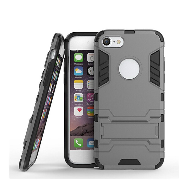 

Ударопрочный чехол-подставка Transformer для Apple iPhone 7 / 8 (4.7") с мощной защитой корпуса Серый / Metal slate